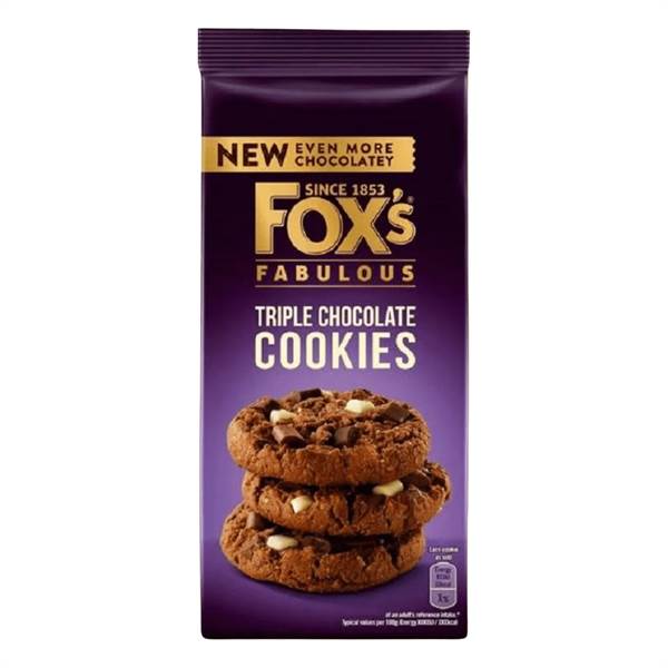 Fox Fabulous Triple Chocolate Cookies Biscuits Imported